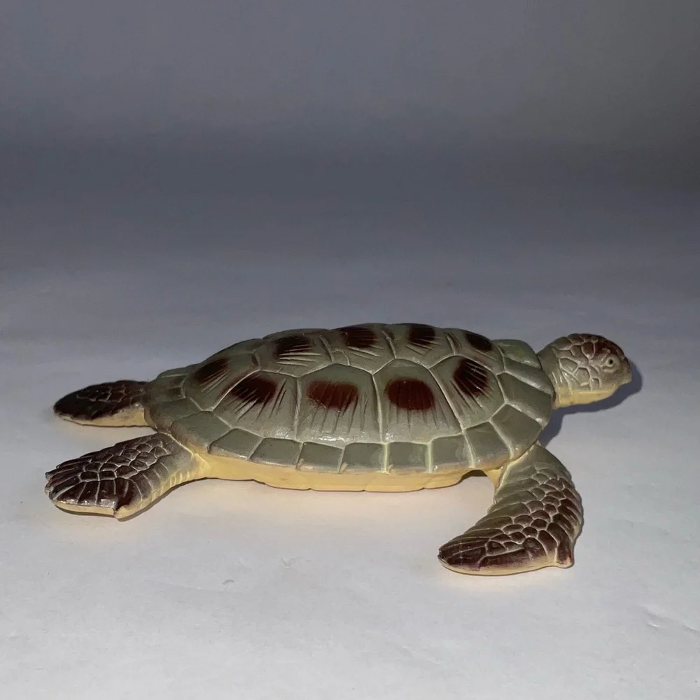 Vintage Sea Turtle Animal Figure - Rubber - 1991